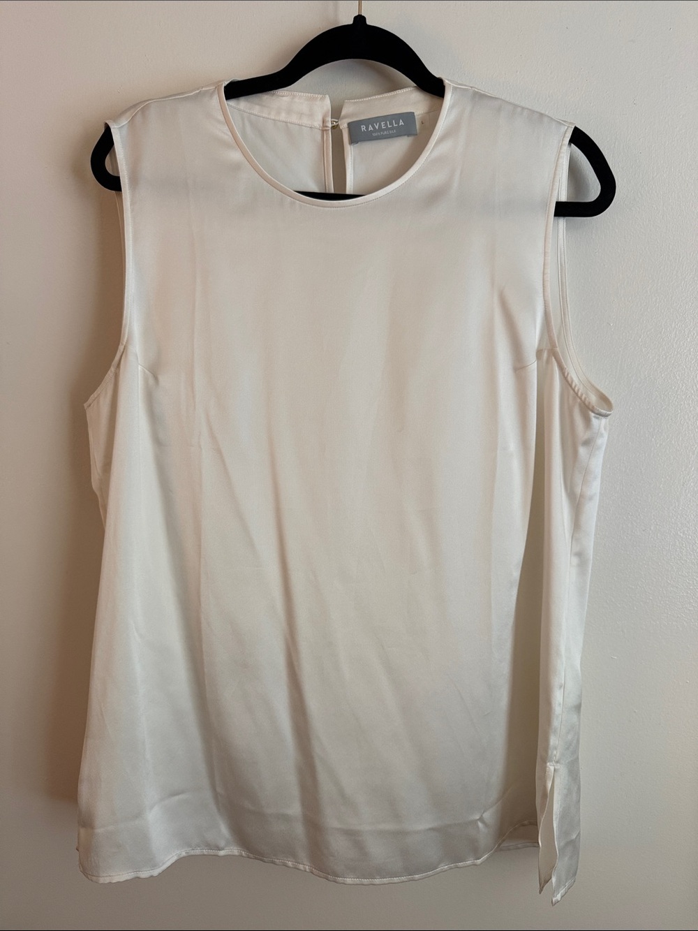 Ravella 100% Silk Sleeveless Shell Top size L
